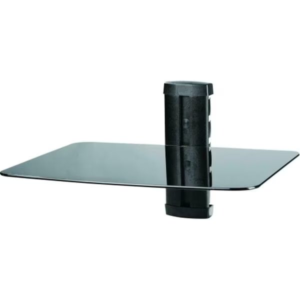 Single Layer DVD Stand with Black Color Glass - Black, Tygerclaw, Mfr#: LCD8216BLK